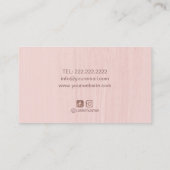 ベーカリーパティシシェフ金ゴールドドリップケーキ赤面ピンク 名刺 (裏面)