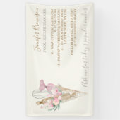 ベーカリーパティシピンクフラワーズボホクリエイティブ 横断幕 (縦)