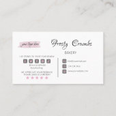 ベーカリーパティシースイーツカップケーキの名刺 名刺 (裏面)