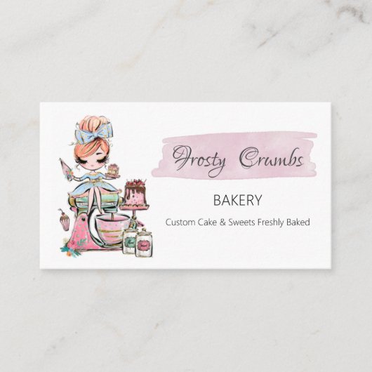 ベーカリーパティシースイーツカップケーキの名刺 名刺 (正面)