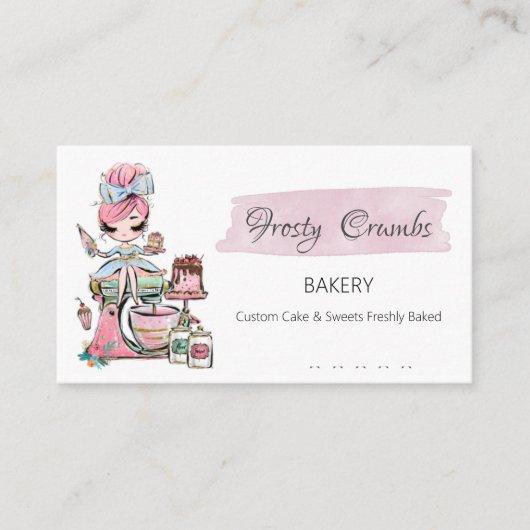 ベーカリーパティシースイーツカップケーキの名刺 名刺 (正面)