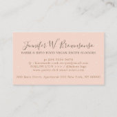 ベーカリーパティスリーかわいいミキシング生地 名刺 (裏面)