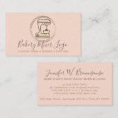 ベーカリーパティスリーかわいいミキシング生地 名刺 (正面/裏面)