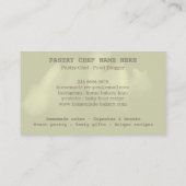 ベーカリーパティスリーのシェフ素朴なデザインかわいい 名刺 (裏面)