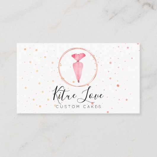 ベーカリーパティスリーピンクケーキメーカー 名刺 (正面)