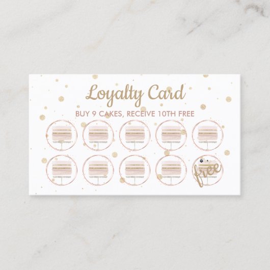 ベーカリーパティスリーロイヤリティ結婚ズケーキ 名刺 (正面)