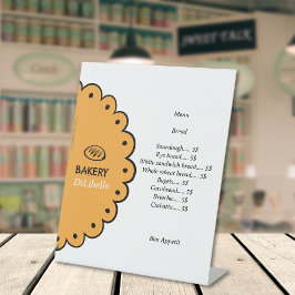 ベーカリーパンイラストメニュー&価格表 台座サイン