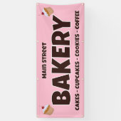 ベーカリーパーソナライズされたバナー 横断幕 (縦)