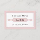 ベーカリーパーソナライズされたピンク 名刺 (正面)