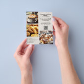 ベーカリーパーソナライズされたフォトソーシャルメディアQR チラシ (手)