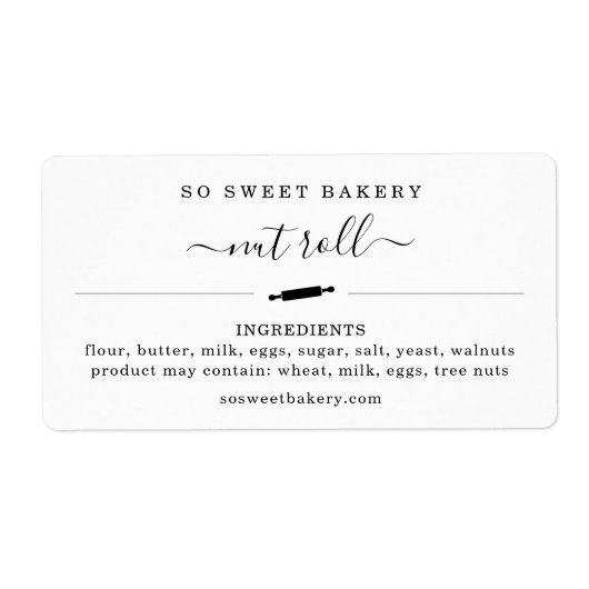 ベーカリーパーソナライズされた食品シール ラベル (正面)