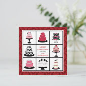 ベーカリービジネスのクリスマスカード シーズンカード (スタンド正面)