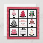 ベーカリービジネスのクリスマスカード シーズンカード (正面/裏面)