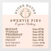 ベーカリービジネスウィスク&リースロゴストア時間 ウィンドウサイン (シート)