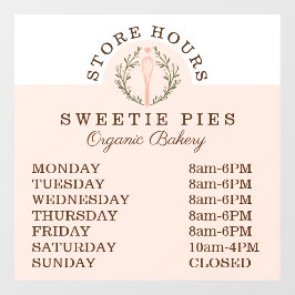 ベーカリービジネスウィスク&リースロゴストア時間 ウィンドウサイン