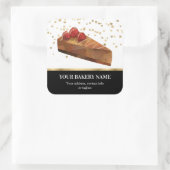 ベーカリービジネスチーズケーキ紙吹雪 スクエアシール (バッグ)