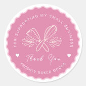 ベーカリービジネステッカー ラウンドシール (正面)