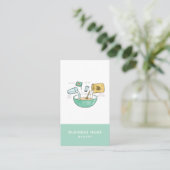 ベーカリービジネスパンレシピイラストレーション 名刺 (スタンド正面)