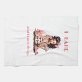 ベーカリーピンアップガールケーキとペストリー キッチンタオル (横)