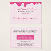 ベーカリーピンクつや消しサンキューディスカウントビジネス (正面&裏面)