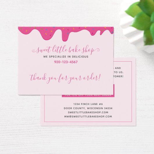 ベーカリーピンクつや消しサンキューディスカウントビジネス (デスク)