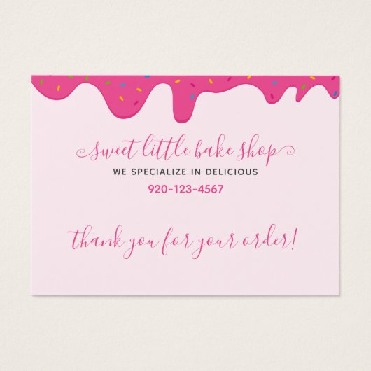 ベーカリーピンクつや消しサンキューディスカウントビジネス (正面)