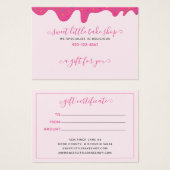 ベーカリーピンクつや消し商品券 (正面&裏面)