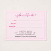 ベーカリーピンクつや消し商品券 (裏面)