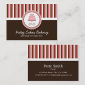ベーカリーピンクケーキ&ストライプホテルズチャブビジネスカード 名刺 (正面/裏面)