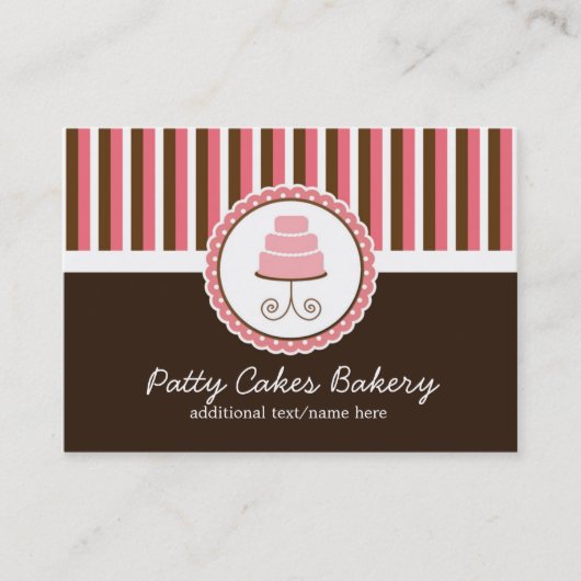 ベーカリーピンクケーキ&ストライプホテルズチャブビジネスカード 名刺 (正面)
