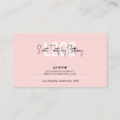 ベーカリーフェミニン赤面ピンク食品アレルギーチェックリスト 名刺 (裏面)