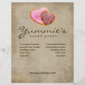 ベーカリーフライヤークッキーハートバレンタインセール チラシ (裏面)