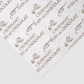 ベーカリーフランスのグッズ焼いたチョコレートクロワッサンラップ 薄葉紙 (詳細)