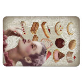 ベーカリーフランスのケーキ菓子デザート マグネット (横)