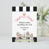 ベーカリーフランスのスウィートトリート誕生日サンキューカード サンキューカード (スタンド正面)