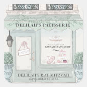 ベーカリーフランスのパティスリーパリグリーンバルミツワー スクエアシール (正面)