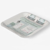 ベーカリーフランスのパティスリーパリグリーン誕生日 ペーパープレート (傾斜あり)