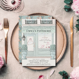 ベーカリーフランスのパティスリーパリグリーン1日 招待状