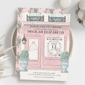 ベーカリーフランスのパティスリーパリピンクバルミツワー 招待状