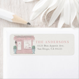 ベーカリーフランスのパティスリーパリピンク誕生日 ラベル