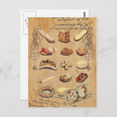 ベーカリーフランスのペストリーのクッキーのデザート ポストカード (正面/裏面)