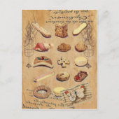 ベーカリーフランスのペストリーのクッキーのデザート ポストカード (正面)