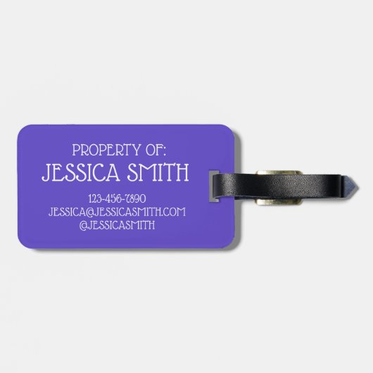 ベーカリーフランスのマカロンクッキーペストリーパーソナライズされた ラゲッジタグ (裏面横)