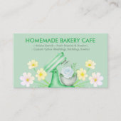ベーカリーフローラカフェケーキメーカーグリーン 名刺 (正面)