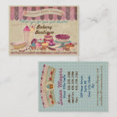ベーカリーブティックケーキ&パティスリービジネスカード 名刺 (正面/裏面)