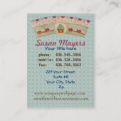 ベーカリーブティックケーキ&パティスリービジネスカード 名刺 (裏面)