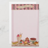 ベーカリーブティックケーキ&パティスリー文房具2 便箋 (正面/裏面)