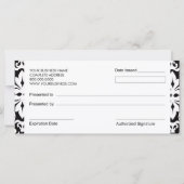 ベーカリーブティックスタイルギフト券{Damask} (裏面)