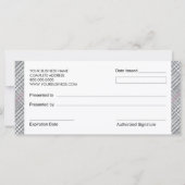 ベーカリーブティックスタイル商品券 (裏面)