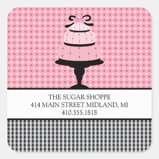 ベーカリーブティックスタイル製品ラベルシール スクエアシール (正面)